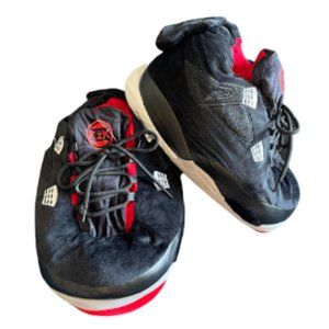 KrazeKickz Sneaker Slippers for Adults - AJ4 Black